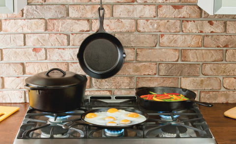 Lodge Cast Iron Pre-seasoned Cast Iron 5 Piece Set, L5HS3, 5 piece combo set