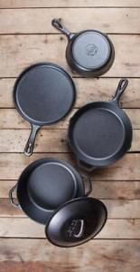 Lodge Cast Iron Pre-seasoned Cast Iron 5 Piece Set, L5HS3, 5 piece combo set