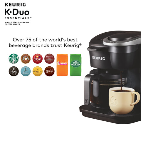 Keurig K-Duo Essentials Single Serve K-Cup Pod & Carafe Coffee Maker, Black