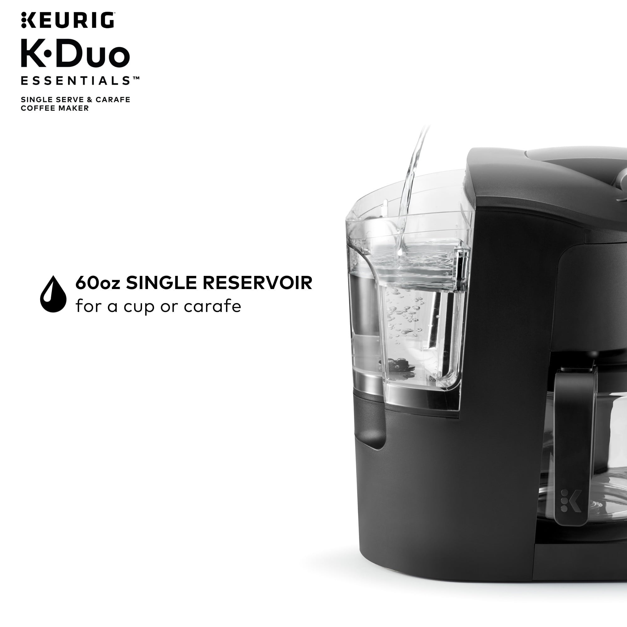 Keurig K-Duo Essentials Single Serve K-Cup Pod & Carafe Coffee Maker, Black