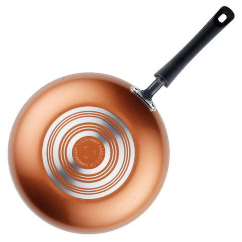 Farberware Easy Clean Steam Vent Cookware Nonstick Pots and Pans Set, 14-Piece, Copper