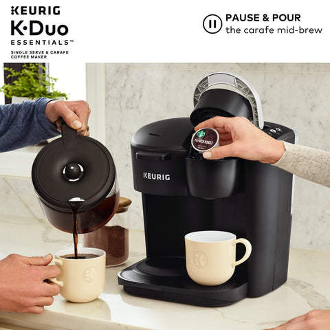 Keurig K-Duo Essentials Single Serve K-Cup Pod & Carafe Coffee Maker, Black